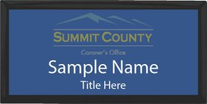 (image for) Summit County Coroner\'s Office Executive Black Other badge