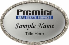(image for) Premier Real Estate Services Oval Bling Silver badge