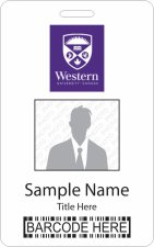(image for) Western University Barcode ID Vertical badge