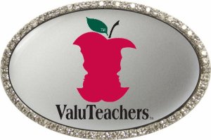 (image for) ValuTeachers Oval Bling Silver badge