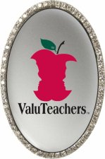 (image for) ValuTeachers Oval Bling Silver badge