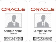 (image for) Oracle Barcode ID Vertical Double Sided badge