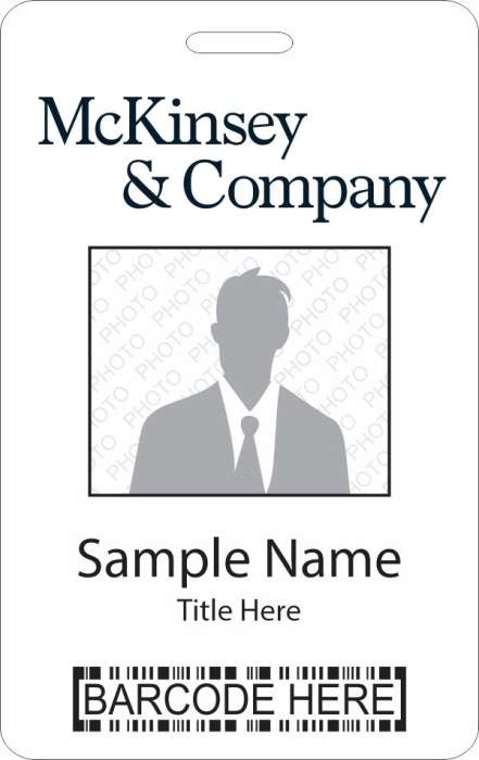 McKinsey & Company Barcode ID Vertical badge - $15.13 | NiceBadge™