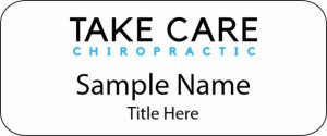 (image for) Take Care Chiropractic Standard White badge