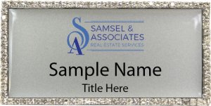 (image for) Samsel & Associates Realty Bling Silver badge