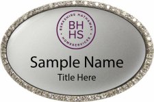 (image for) Berkshire Hathaway Oval Bling Silver Badge