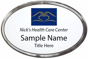 (image for) Nick\'s Health Care Center Oval Prestige Polished Badge