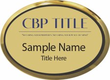 (image for) CBP Title Oval Executive Gold Badge