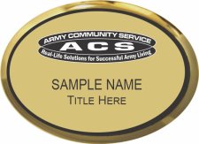 (image for) Army Community Service Oval Executive Gold Badge