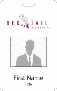 (image for) Red Tail Residential Photo ID Vertical Badge