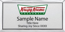 (image for) Krispy Kreme Doughnuts Standard Silver Badge