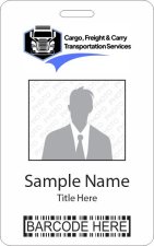 (image for) Cargo, Freight & Carry Transportation Services, LLC Barcode ID Vertical Badge