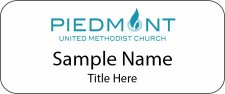 (image for) Piedmont United Methodist Church Standard White Badge