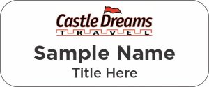 (image for) Castle Dreams Travel Standard White Badge