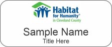 (image for) Habitat for Humanity in Cleveland County Standard White Badge
