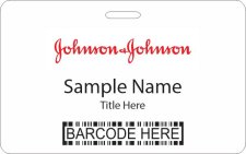 (image for) Johnson & Johnson Barcode ID Horizontal Badge