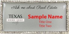 (image for) Texas Home Shop Realty Bling Silver Badge