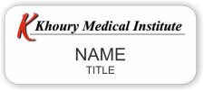 (image for) Khoury Medical Institute Standard White badge
