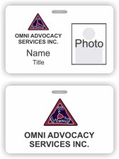 (image for) Omni Advocacy Services Inc. Photo ID Horizontal Double Sided badge