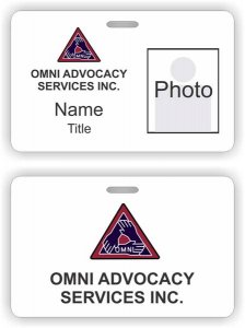 (image for) Omni Advocacy Services Inc. Photo ID Horizontal Double Sided badge