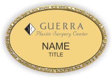 (image for) Guerra Plastic Surgery Center Oval Bling Gold badge