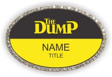 (image for) The Dump Oval Bling Silver Other badge