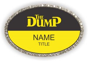 (image for) The Dump Oval Bling Silver Other badge