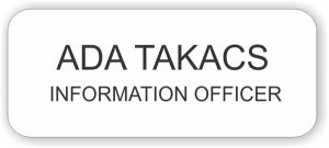 (image for) Ada Takacs Standard White badge