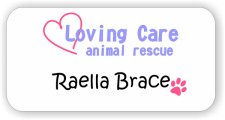 (image for) Love & Care Animal Rescue White Rounded Corners badge