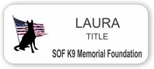 (image for) SOF K9 Memorial Foundation White Rounded Corners badge