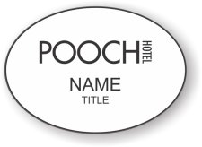 (image for) Pooch Hotel / Petco Oval White badge