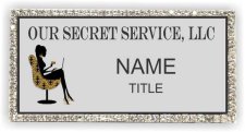 (image for) Our Secret Service, LLC Bling Silver badge