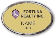 (image for) Fortuna Realty Inc. Oval Prestige Polished badge