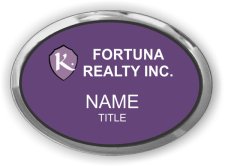 (image for) Fortuna Realty Inc. Oval Executive Silver Other badge