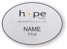 (image for) HopePlace Monticello Oval Silver badge