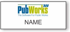 (image for) PubWorks Standard White Square Corner badge