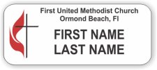 (image for) United Methodist Standard White badge - Ormond FL