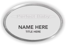 (image for) Perfect Baby Oval Prestige Polished Badge - Silver