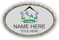 (image for) JLA Realty Oval Bling Silver badge