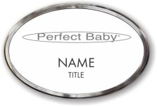(image for) Perfect Baby Oval Prestige Polished Badge - White