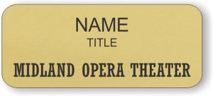 (image for) Midland Opera Theater Standard Gold badge