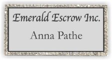 (image for) Emerald Escrow Inc. Bling Silver badge