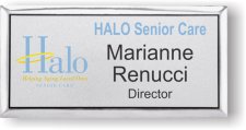 (image for) HALO Senior Care Executive Silver Badge (L Blue Text Line)