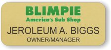 (image for) Blimpie Gold Round Corners badge