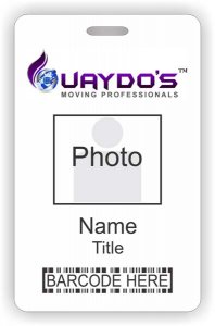 (image for) Quaydo\'s Moving Professionals Barcode ID Vertical badge