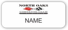 (image for) North Oaks Corvette Club Standard White badge