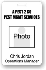 (image for) A Pest 2 Go Pest Mgmt Services Photo ID Badge