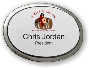 (image for) A Wine To Die For Executive Oval Silver Badge