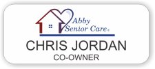 (image for) Abby Senior Care White Round Corners Badge