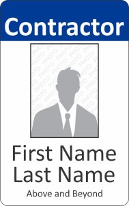 (image for) Above and Beyond Construction Photo ID Badge